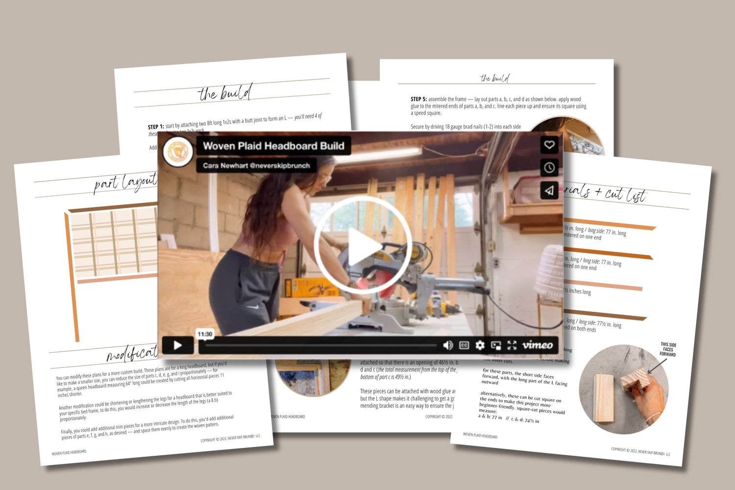 build this WOVEN PLAID HEADBOARD