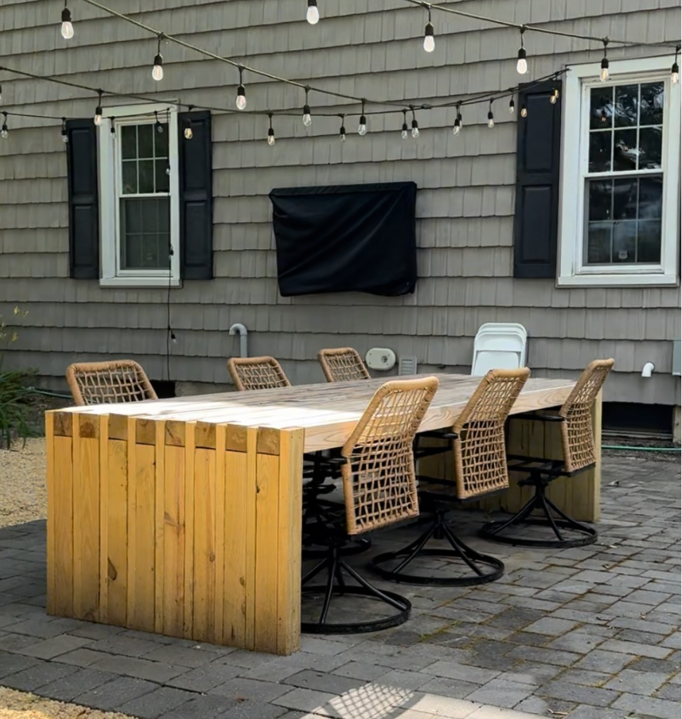 build this 10ft PATIO DINING TABLE