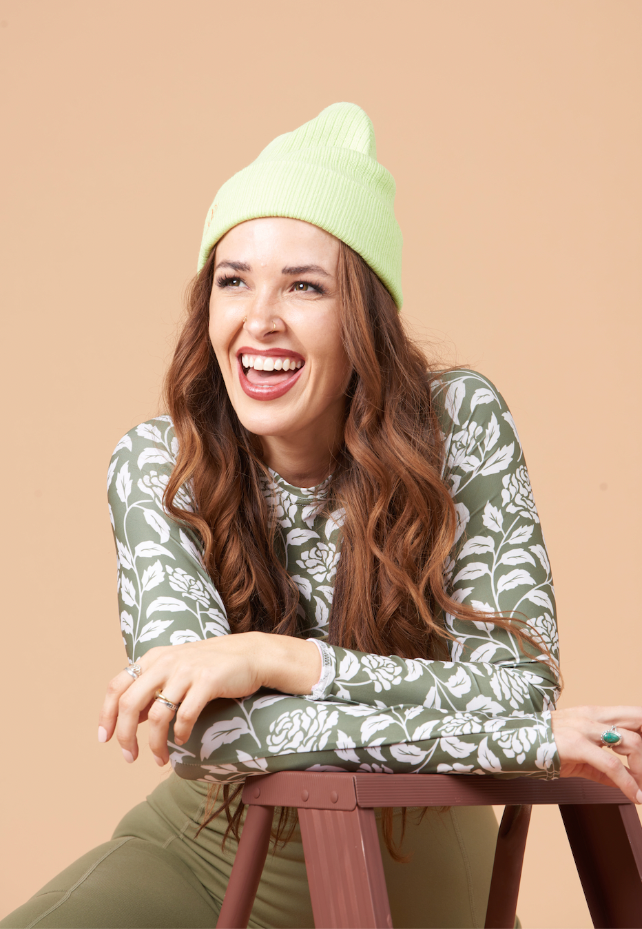 Recycled Long Sleeve Crop Top [sage]